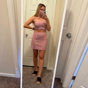 Two piece set - skirt and a crop top